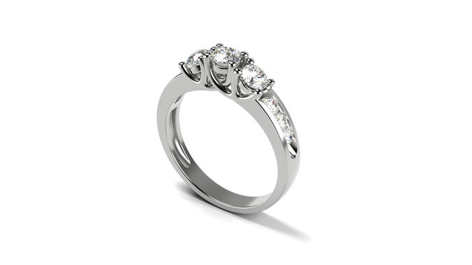 Stone Wire Center Ring 3D print model