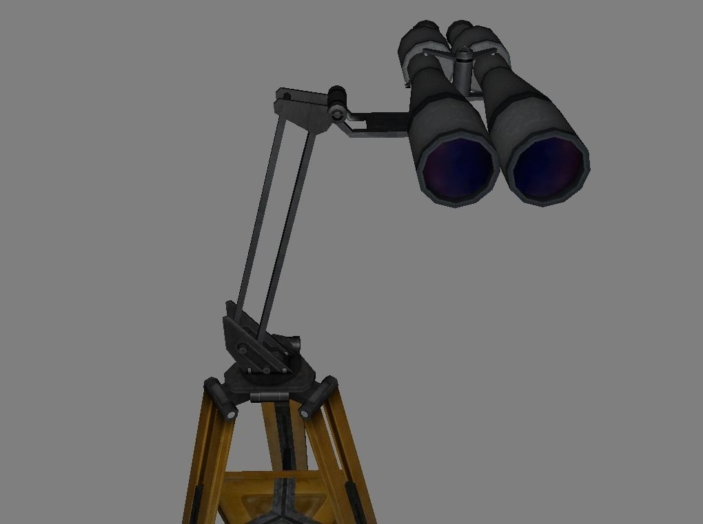 Telescope tripod Low-poly 3D model_4