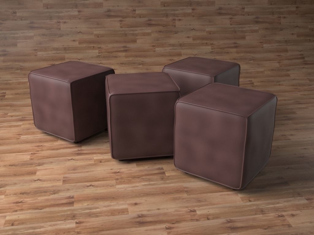 Ottoman seats for architectural interiors 3D model_1