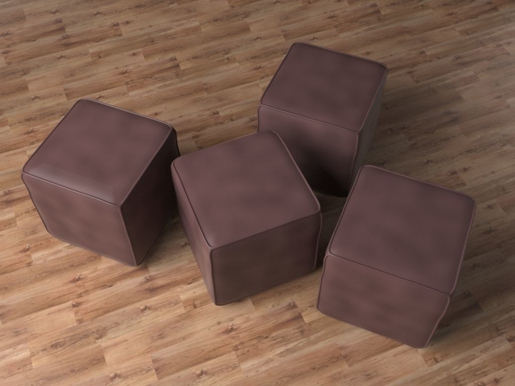Ottoman seats for architectural interiors 3D model_3