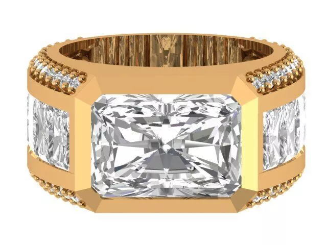 Emerald Engagement Ring 3D print model