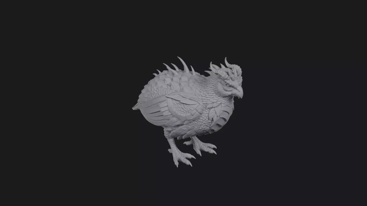 Brushfeather Quail 3D print model