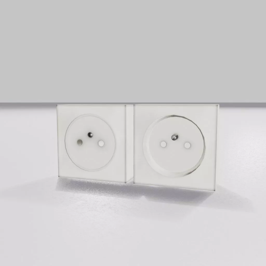 European Electrics Modern Plugs - Type E 3D Model Pack
