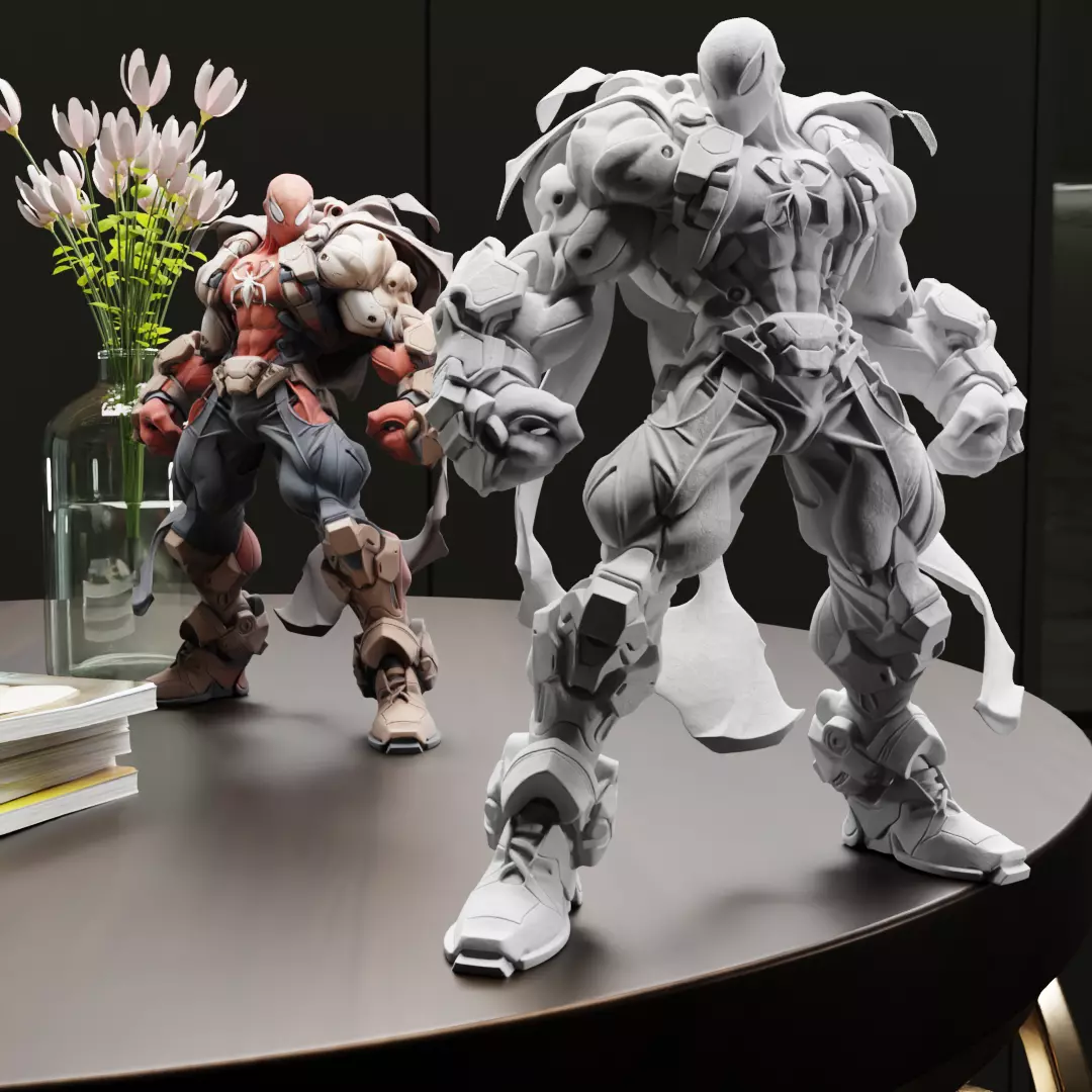 Symbiote Armor Superhero 3D Printable Figure 3D print model