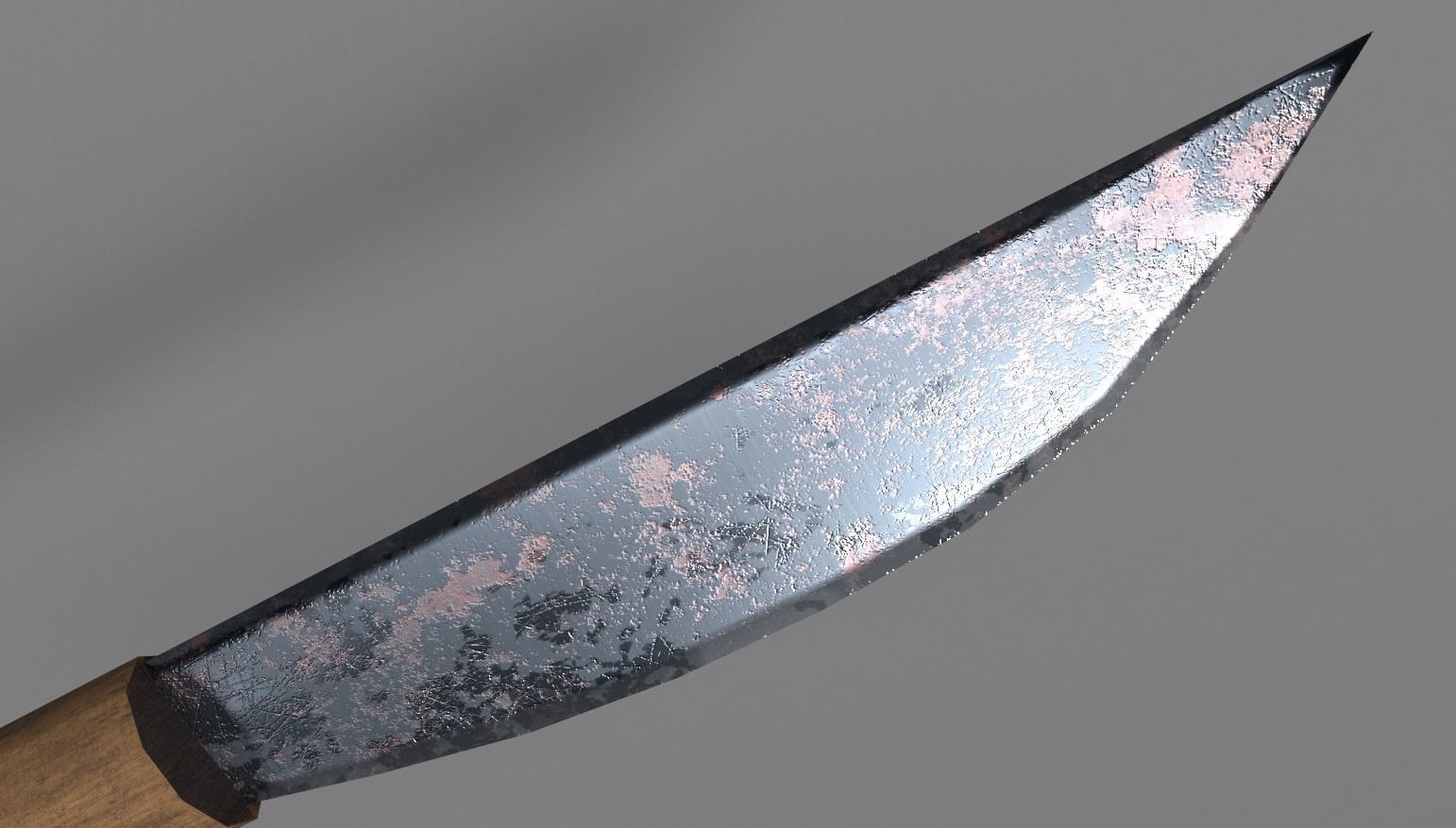 Low poly knife Low-poly 3D model_1