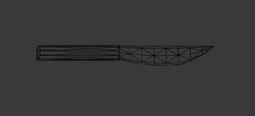 Low poly knife Low-poly 3D model_4