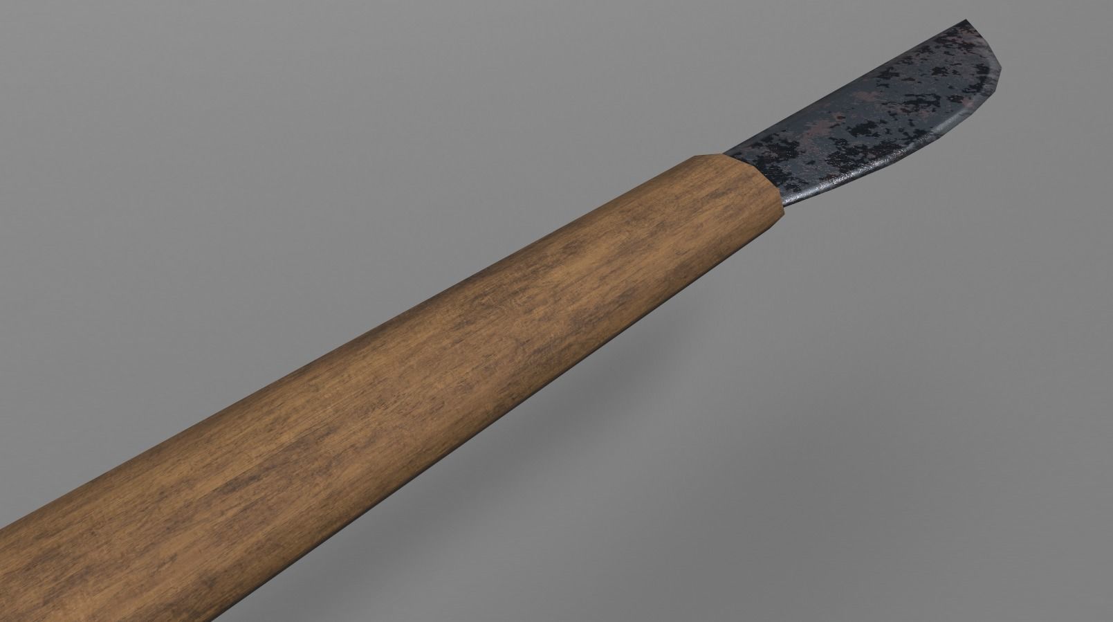 Low poly knife Low-poly 3D model_2