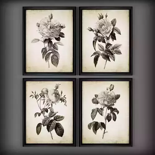 Picture Frames Low-poly 3D model
