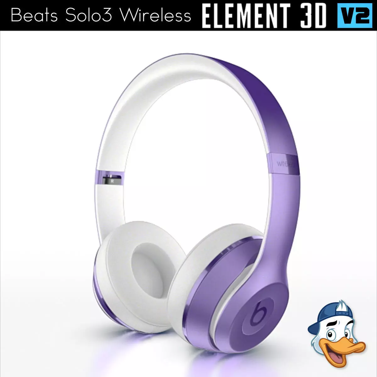 Beats Solo3 Wireless for Element 3D 3D model_0