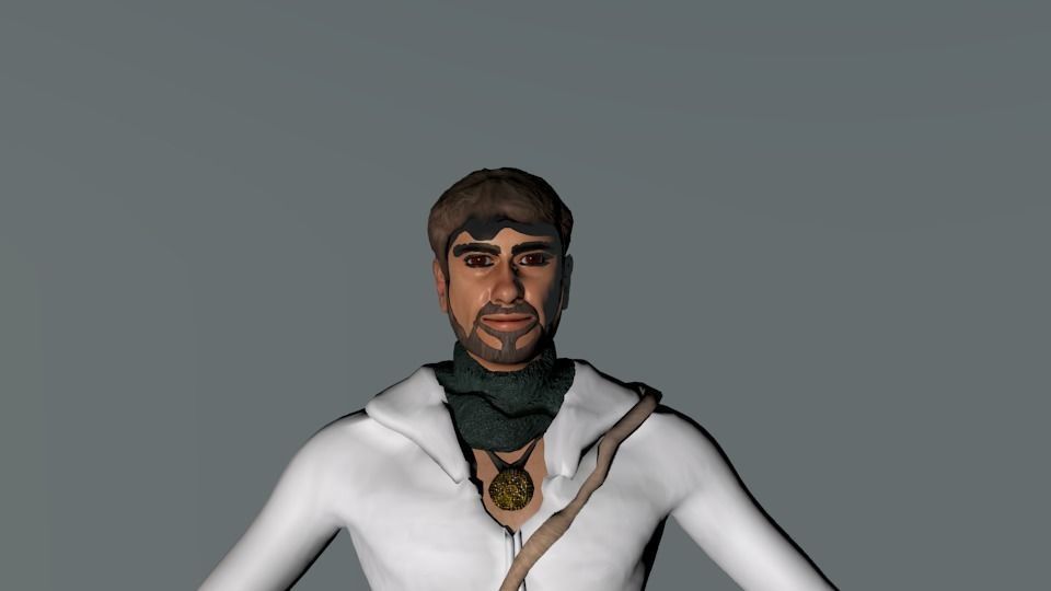 Rigged character 98 game animations Low-poly 3D model_7