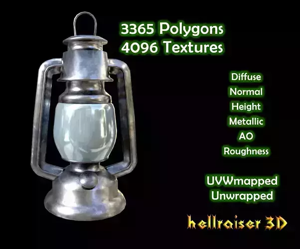 Mine Lantern - PBR - Textured
