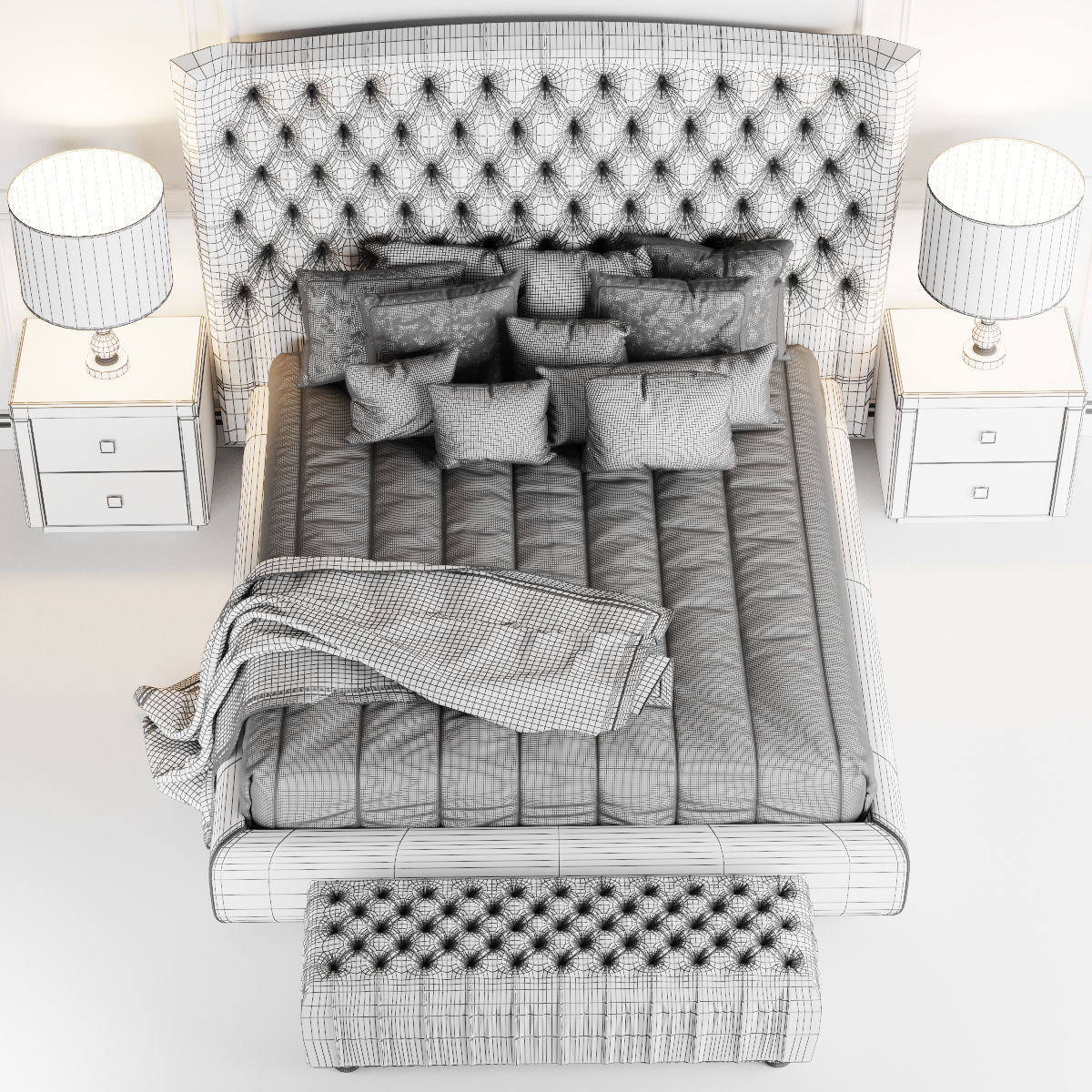 Bed Vogue DVhomecollection 3D model_4