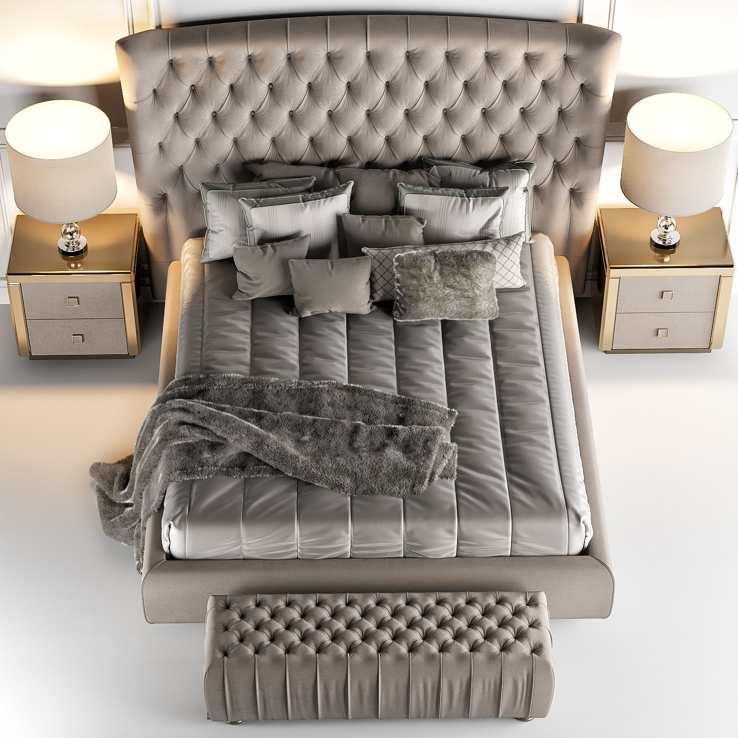 Bed Vogue DVhomecollection 3D model_3