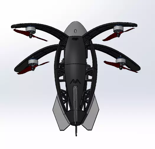 VTOL UAV Concept SolidWorks Design 3D print model