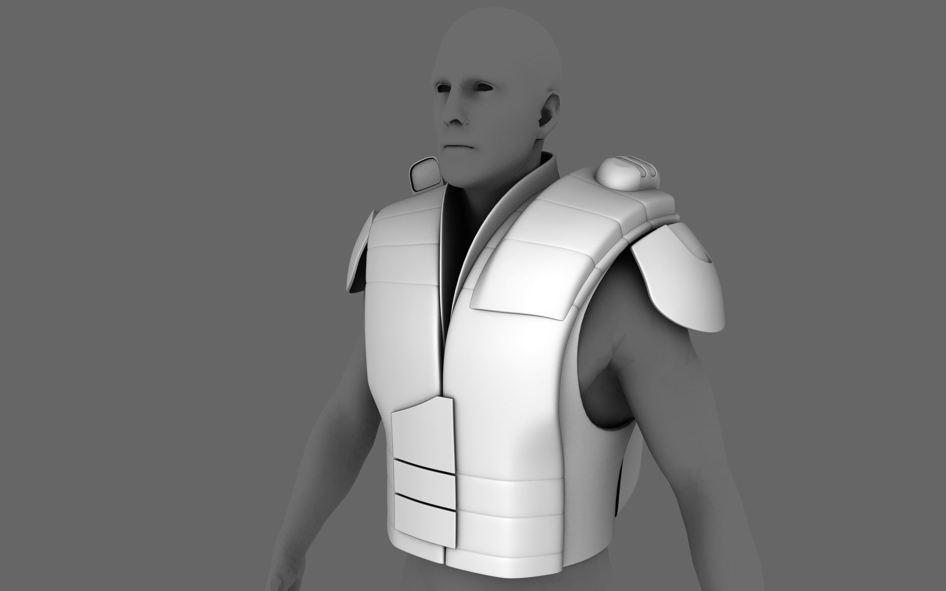 Sci-Fi Armor Base Mesh Free 3D model_7