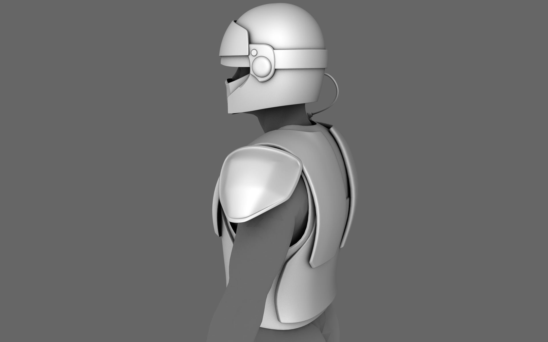 Sci-Fi Armor Base Mesh Free 3D model_3
