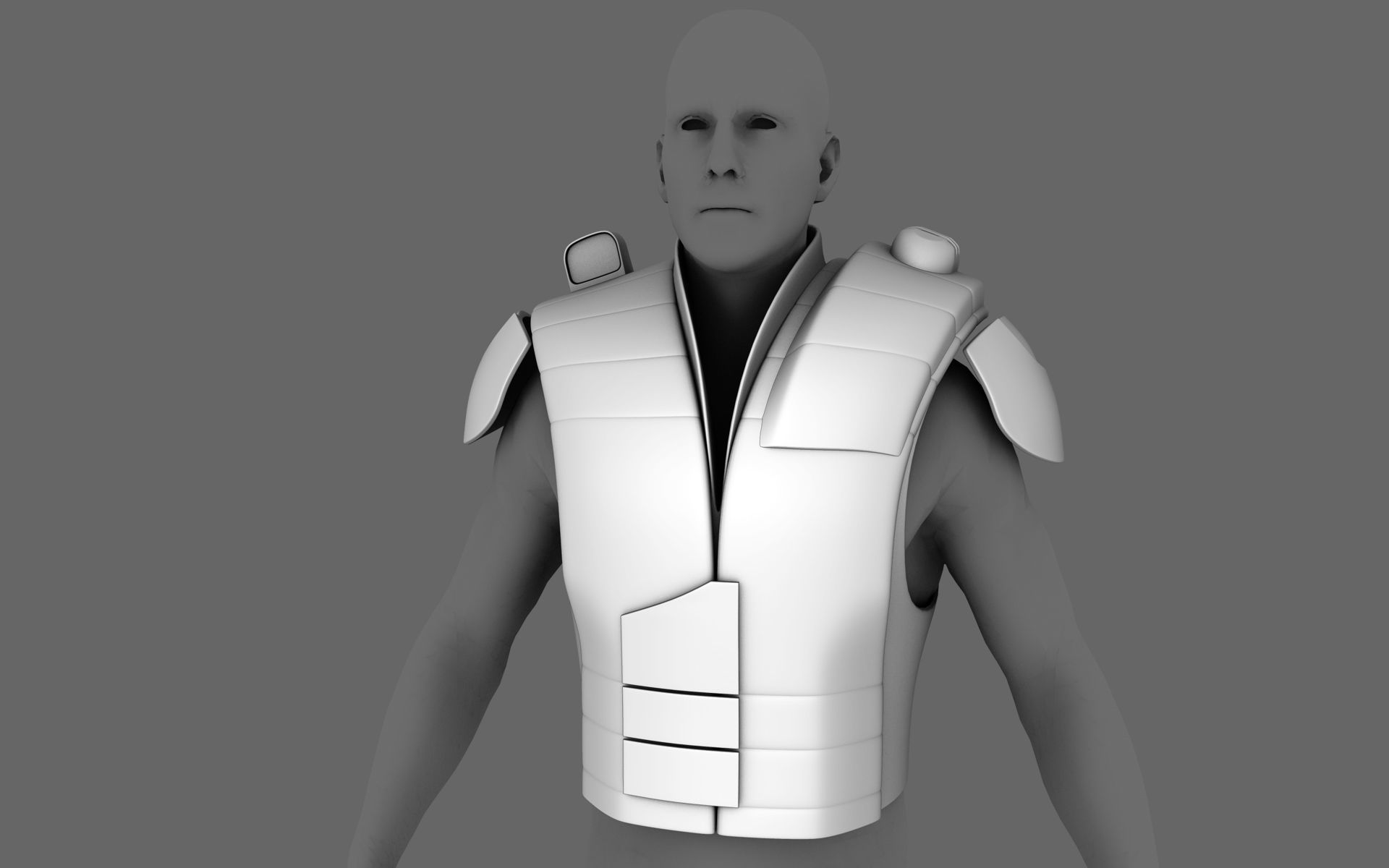 Sci-Fi Armor Base Mesh Free 3D model_5