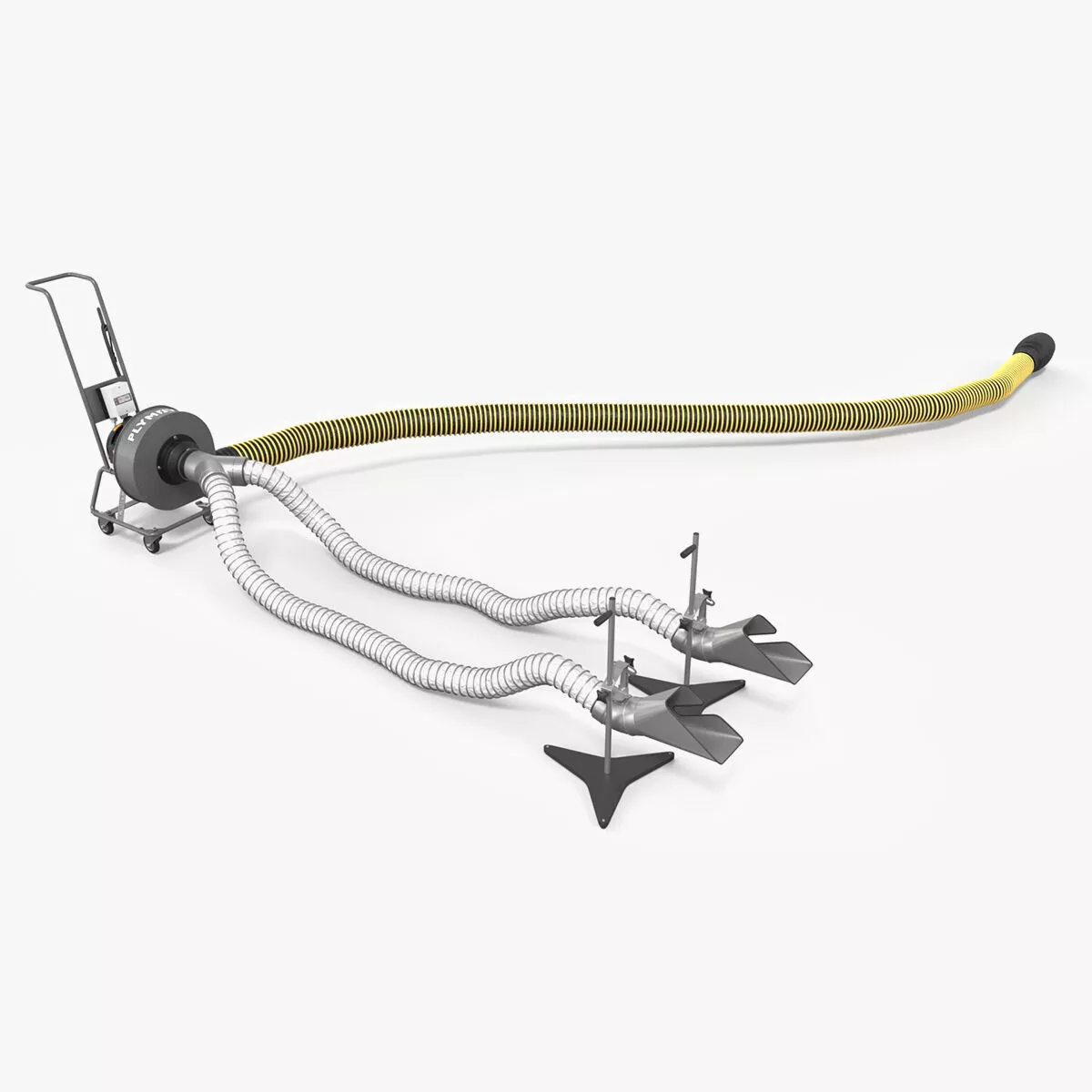 Plymovent Adjustable Garage Exhaust System Rigged 3D model
