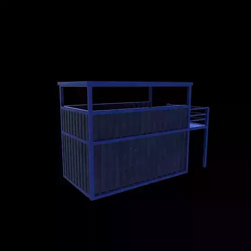 Container cafe 02 3D model 3
