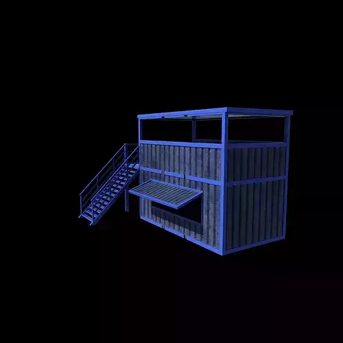 Container cafe 02 3D model 2