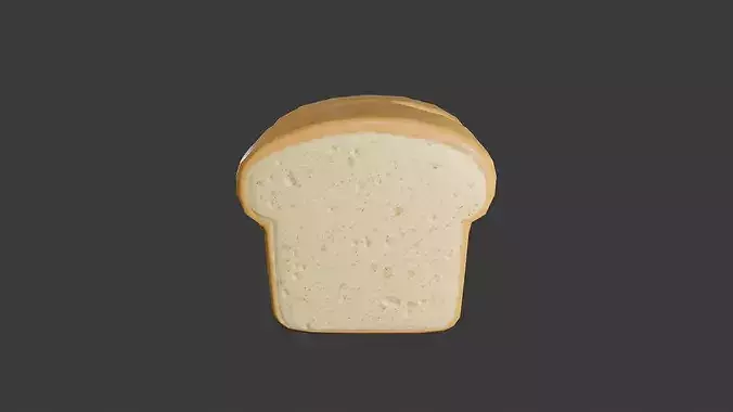 Stylized Bread Loaf  Low Poly 3D Game Ready Food Asset Low-poly 3D model 3