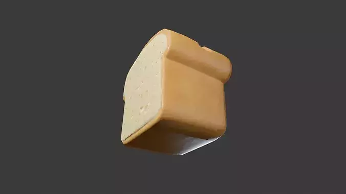 Stylized Bread Loaf  Low Poly 3D Game Ready Food Asset Low-poly 3D model 4