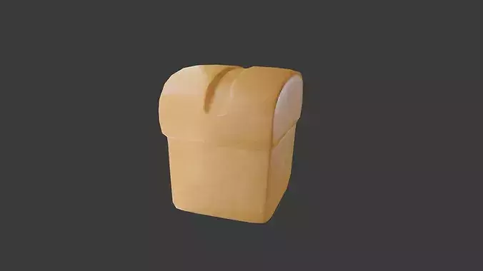 Stylized Bread Loaf  Low Poly 3D Game Ready Food Asset Low-poly 3D model 6