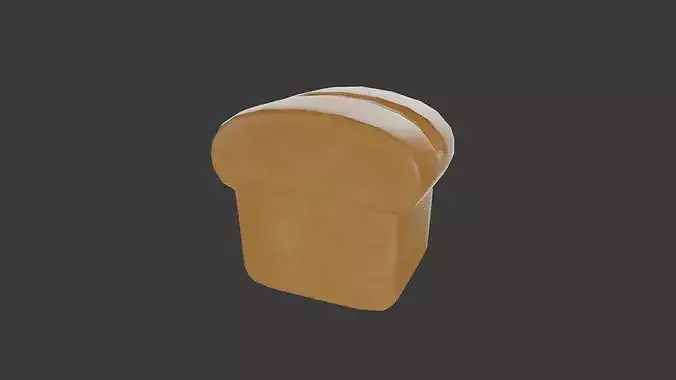 Stylized Bread Loaf  Low Poly 3D Game Ready Food Asset Low-poly 3D model 7