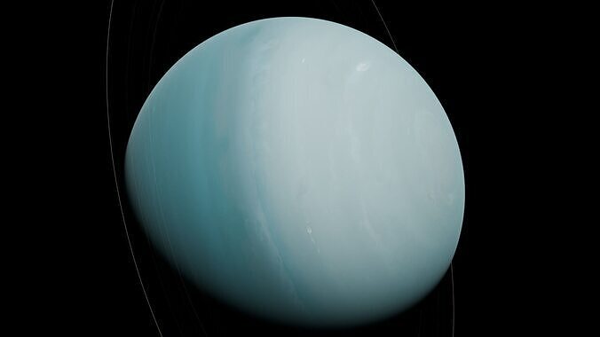 Photorealistic Uranus 16k textures Low-poly 3D model