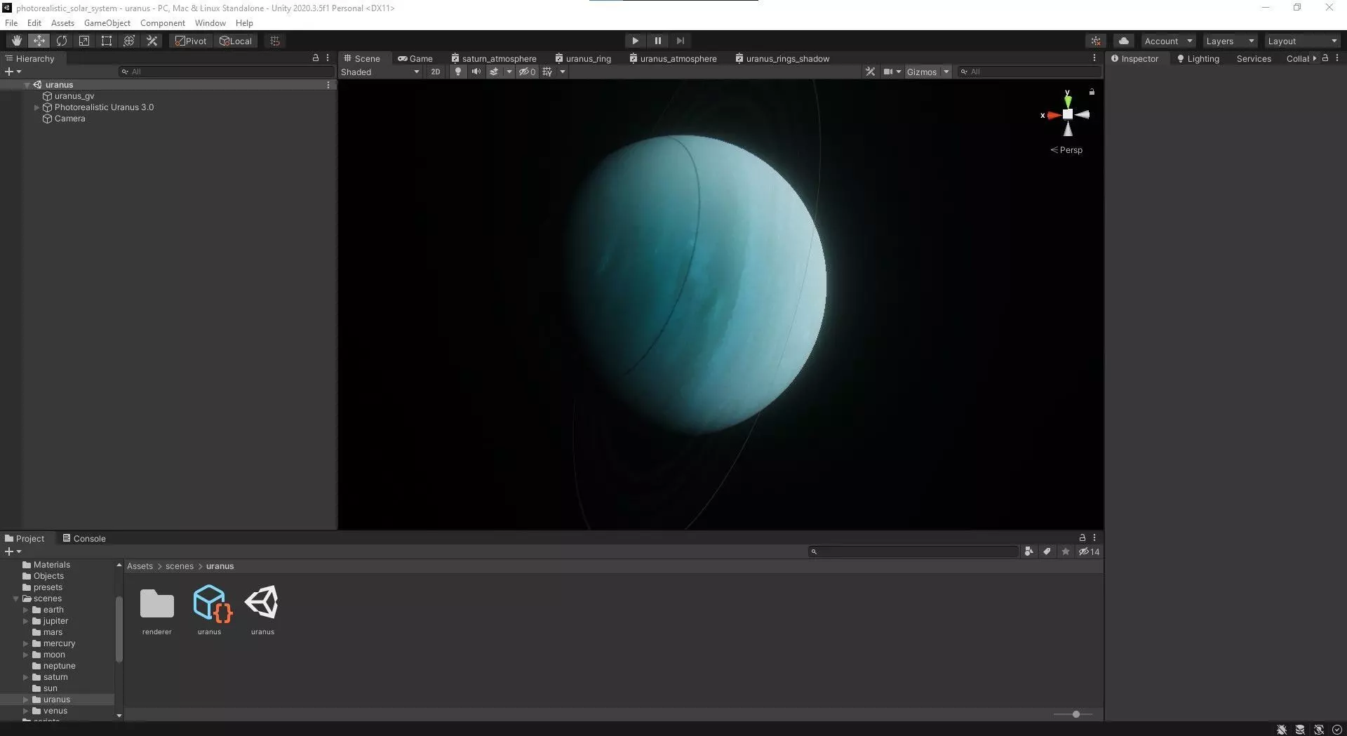 Uranus 16K Photorealistic  Low-poly 3D model_40