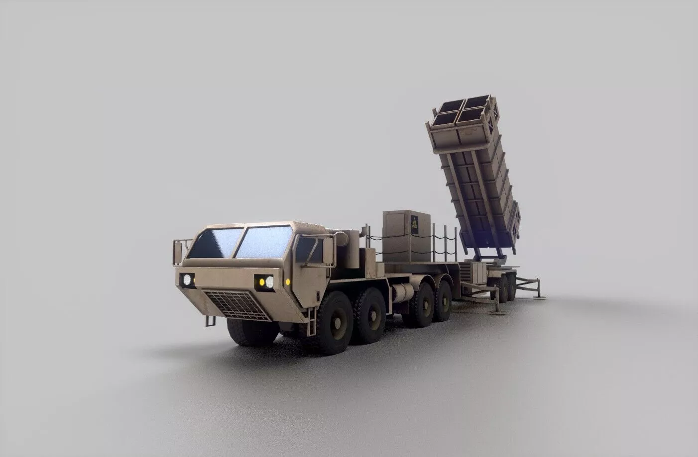 patriot air defense system Low-poly 3D model
