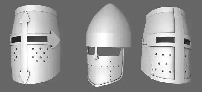 Medievil Knight Helmet 3D