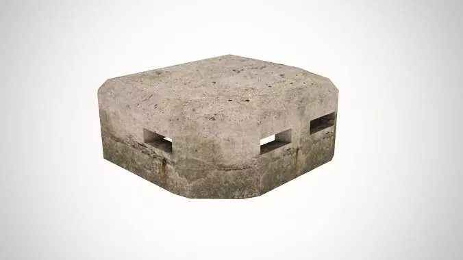 Old bunker Free low-poly 3D model