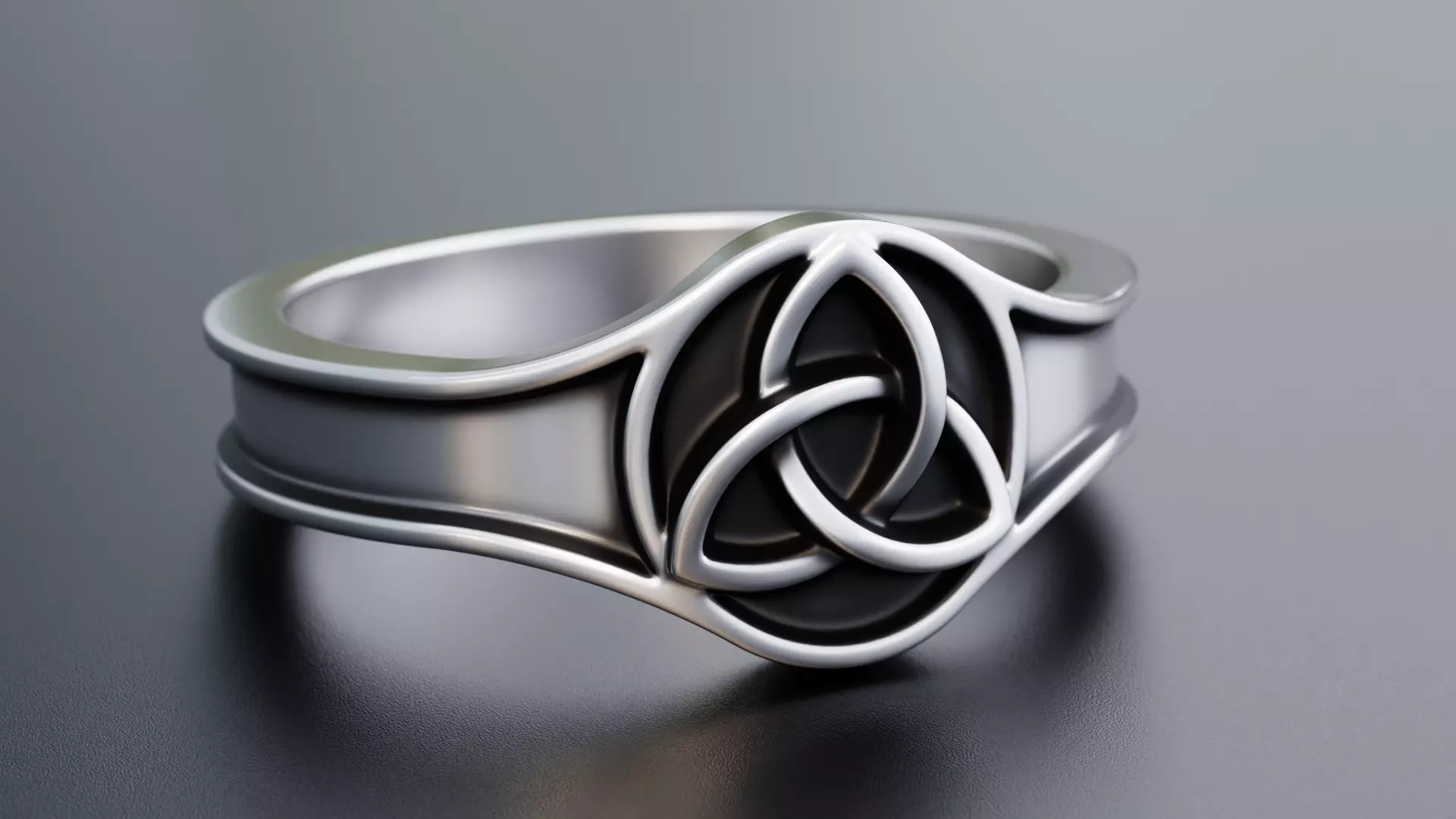 Celtic Trinity Knot Relief Ring - Design-2 3D print model
