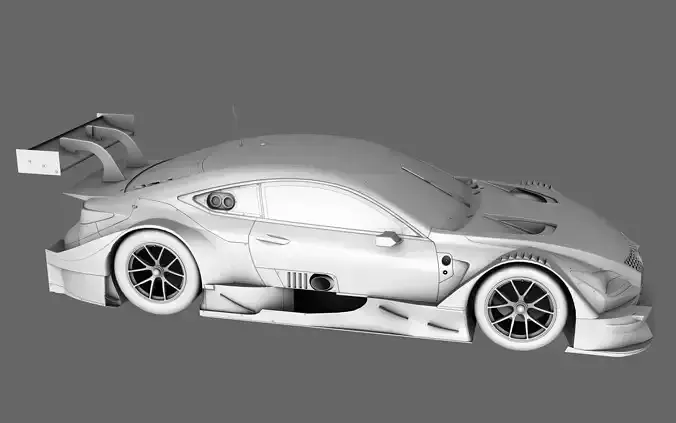 Lexus RC F GT500 Low-poly 3D model