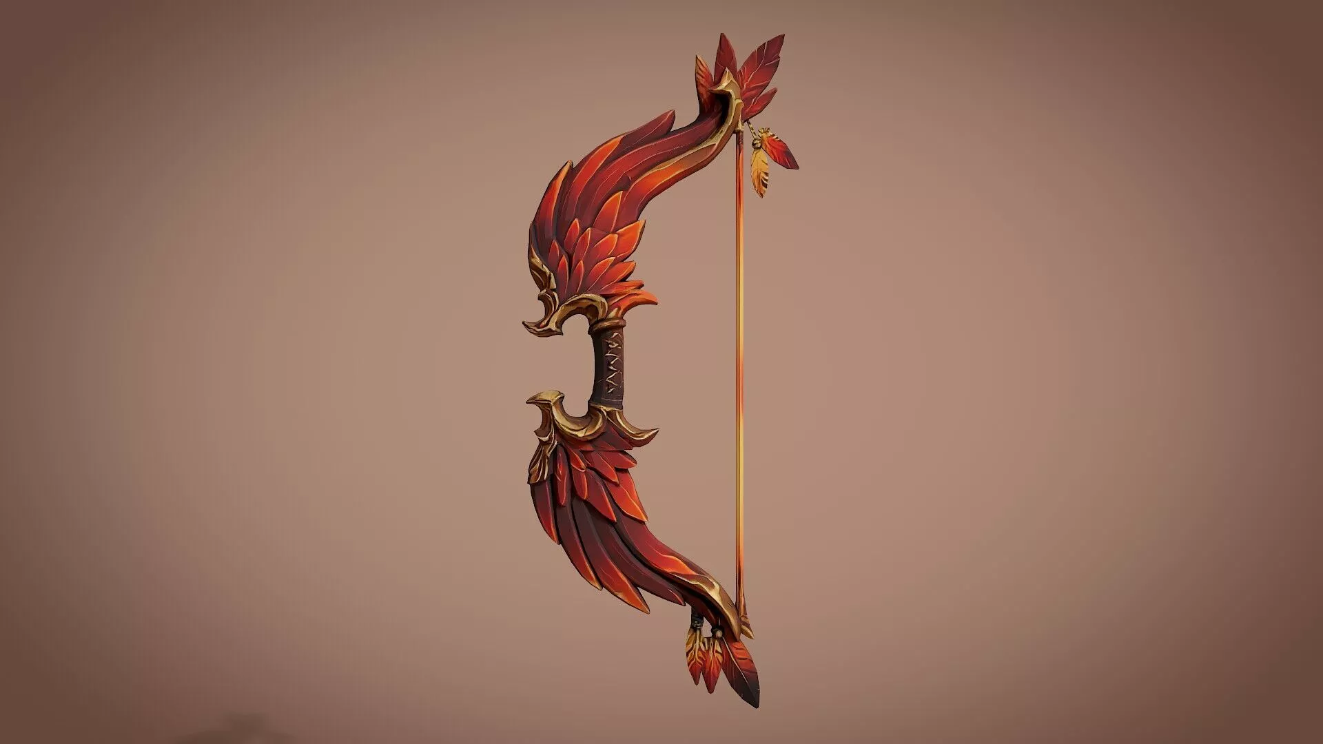 Stylize Phoenix Bow Low-poly 3D model