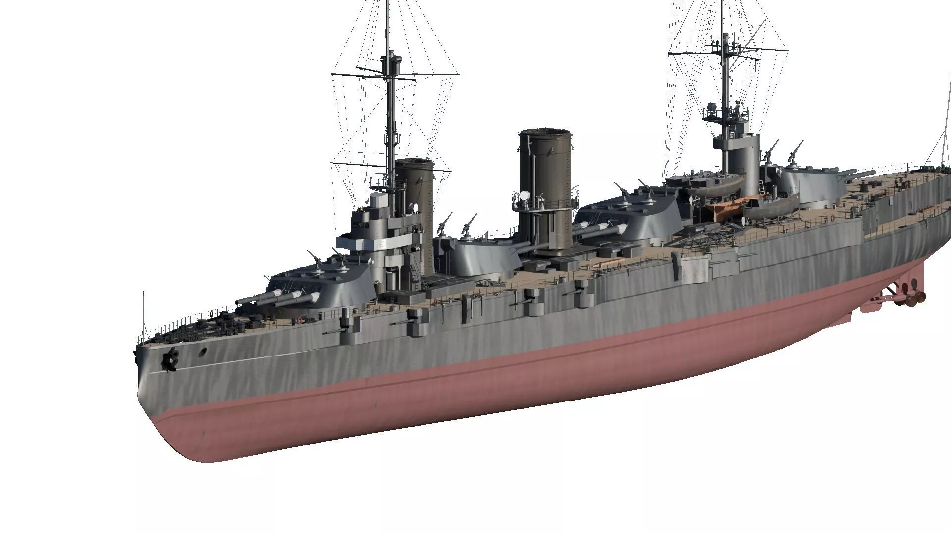 WW1 IMPERIAL RUSSIAN NAVY SEVASTOPOL CLASS BATTLESHIP 3D model