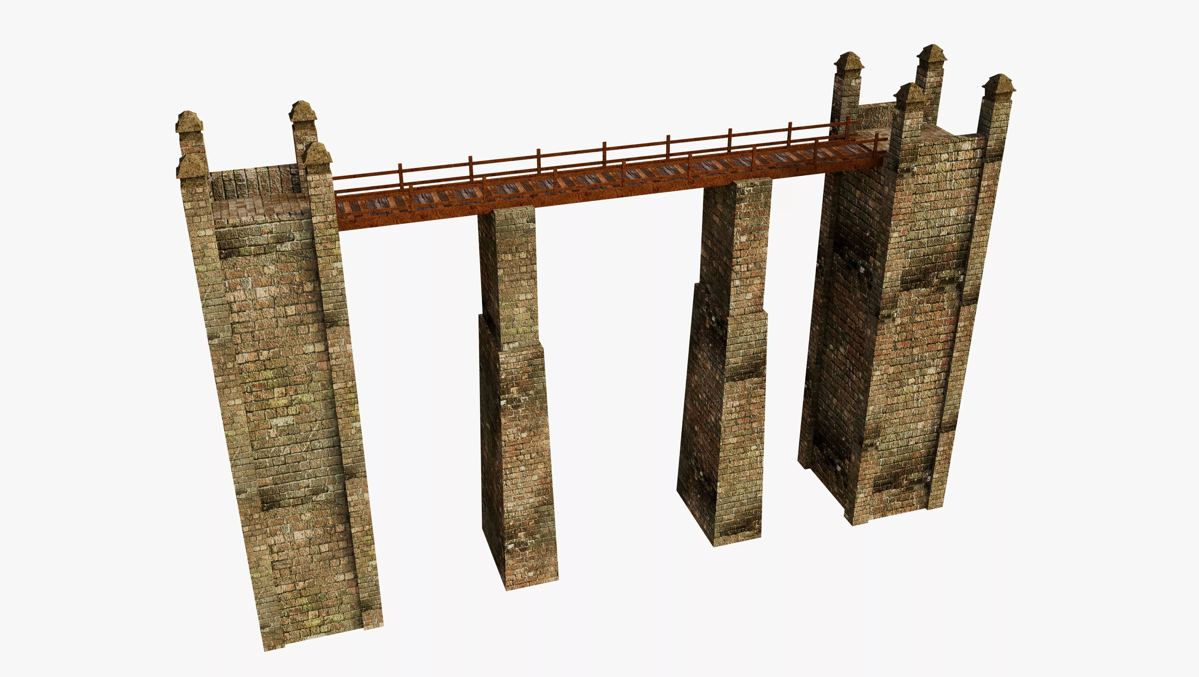 Old Wood Bridge Free 3D model