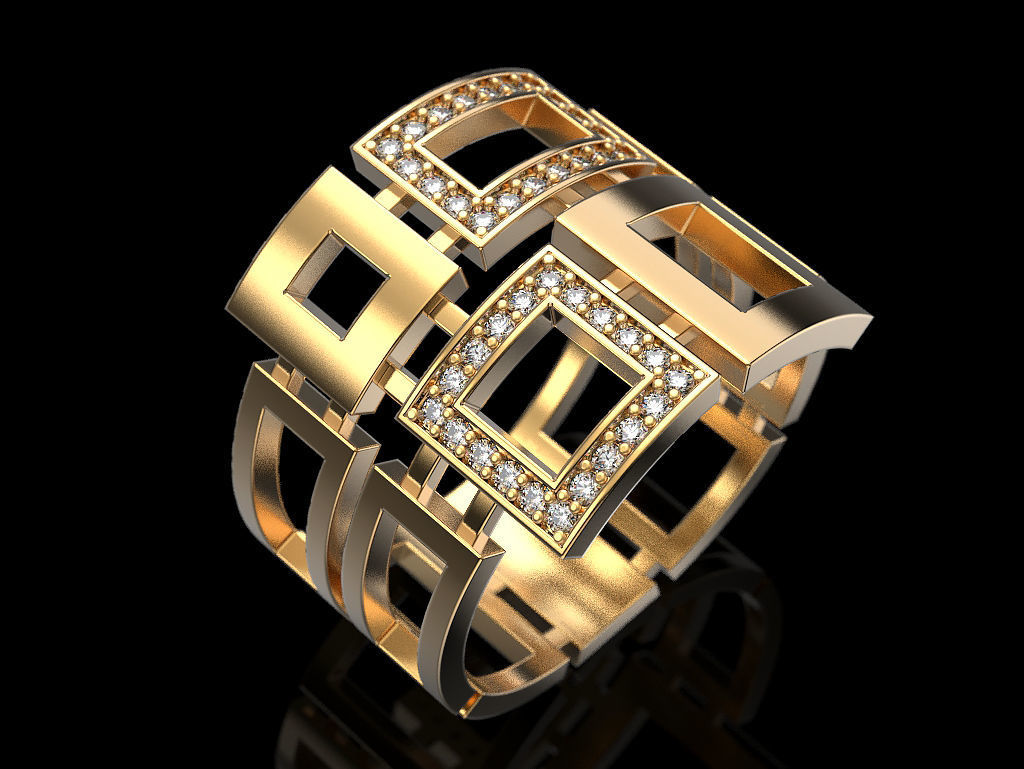 Multi quadrant ring 3D print model_4