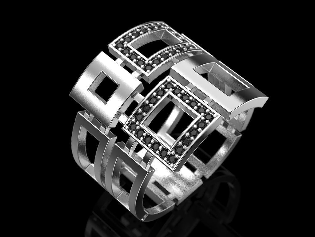 Multi quadrant ring 3D print model_6
