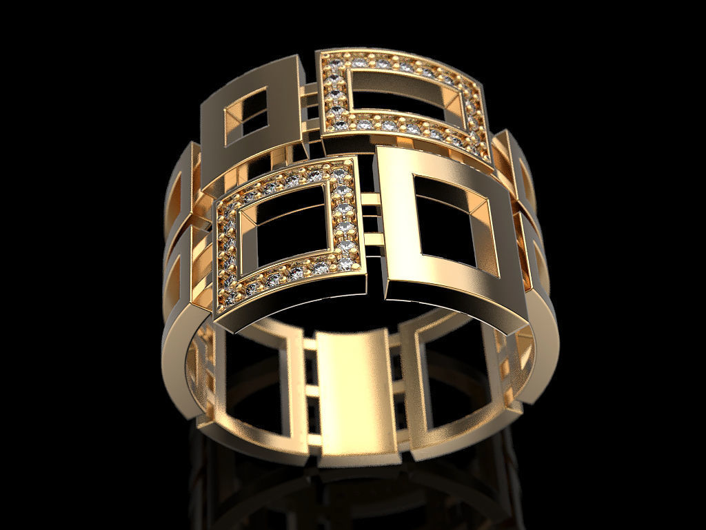 Multi quadrant ring 3D print model_2
