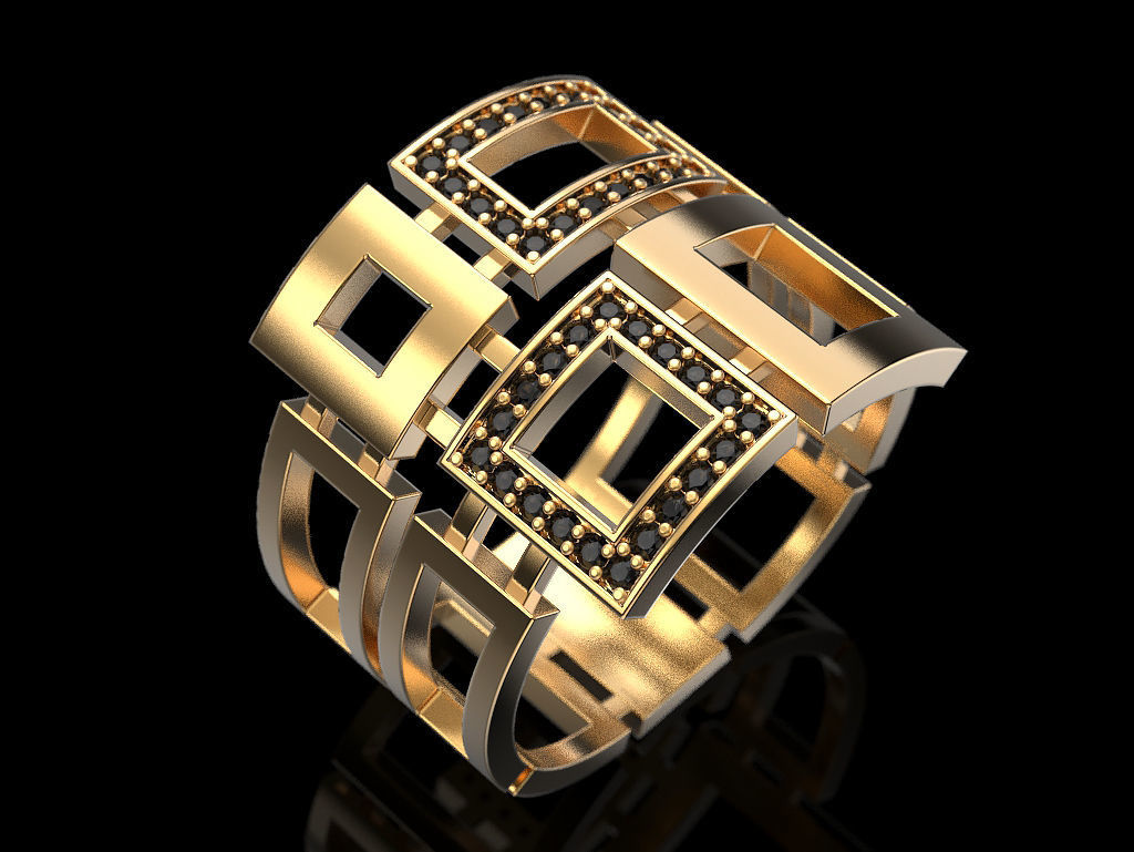 Multi quadrant ring 3D print model_5