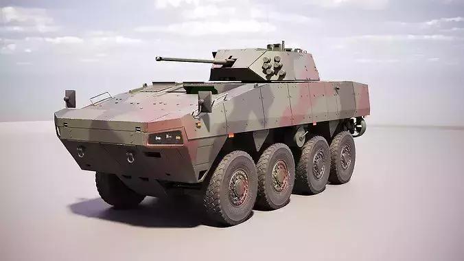 KTO Rosomak Patria AMV with HITFIST 30mm Turret Green Camo