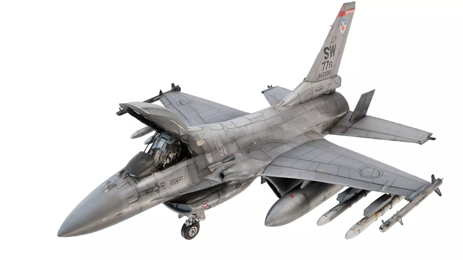 3D Printable F16 Fighting Falcon Viper Jet Model 3D print model