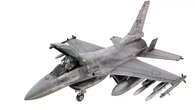 3D Printable F16 Fighting Falcon Viper Jet Model