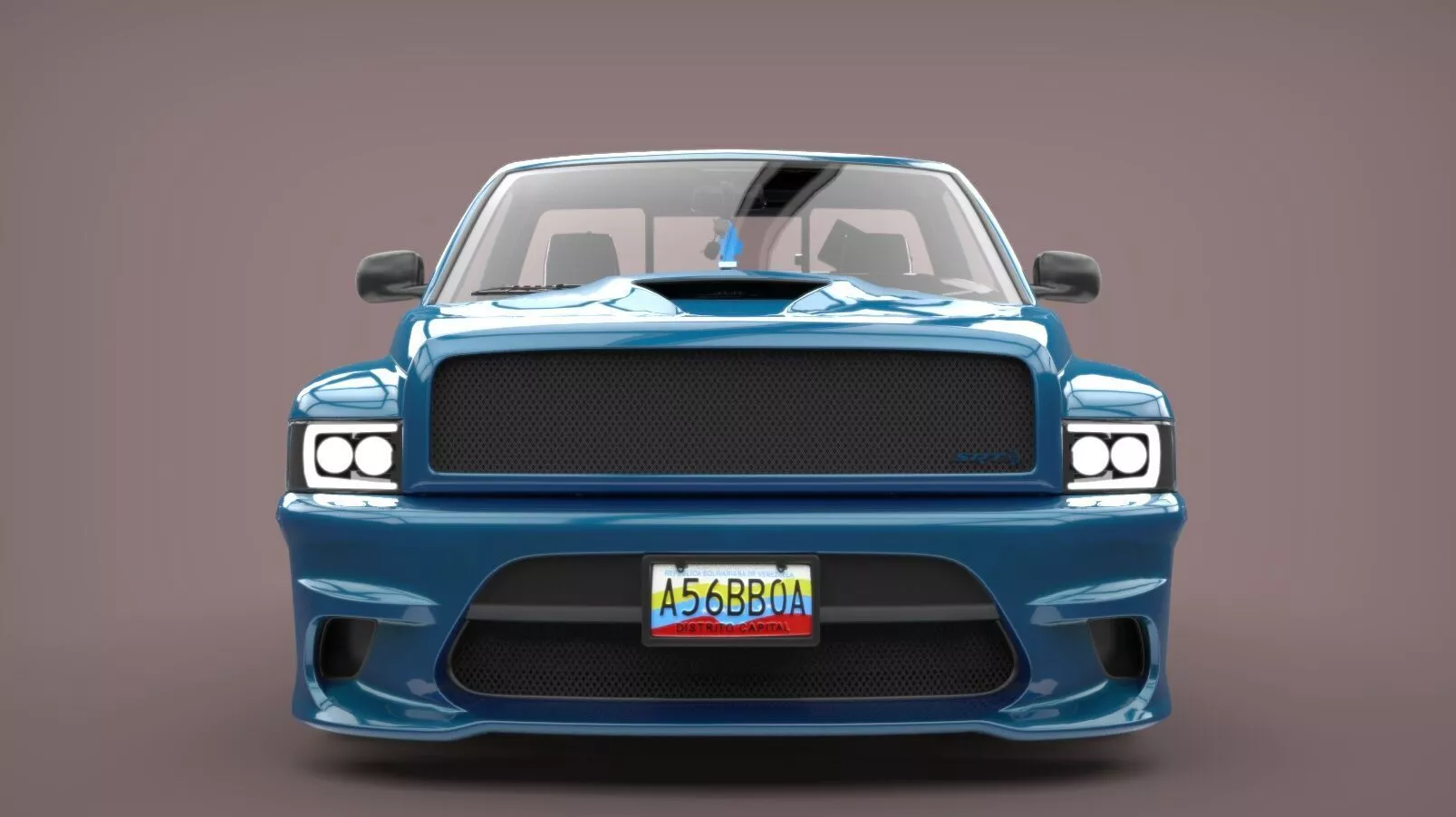 Dodge Ram 2500 Single Cab SRT Drift Spec Low-poly 3D model