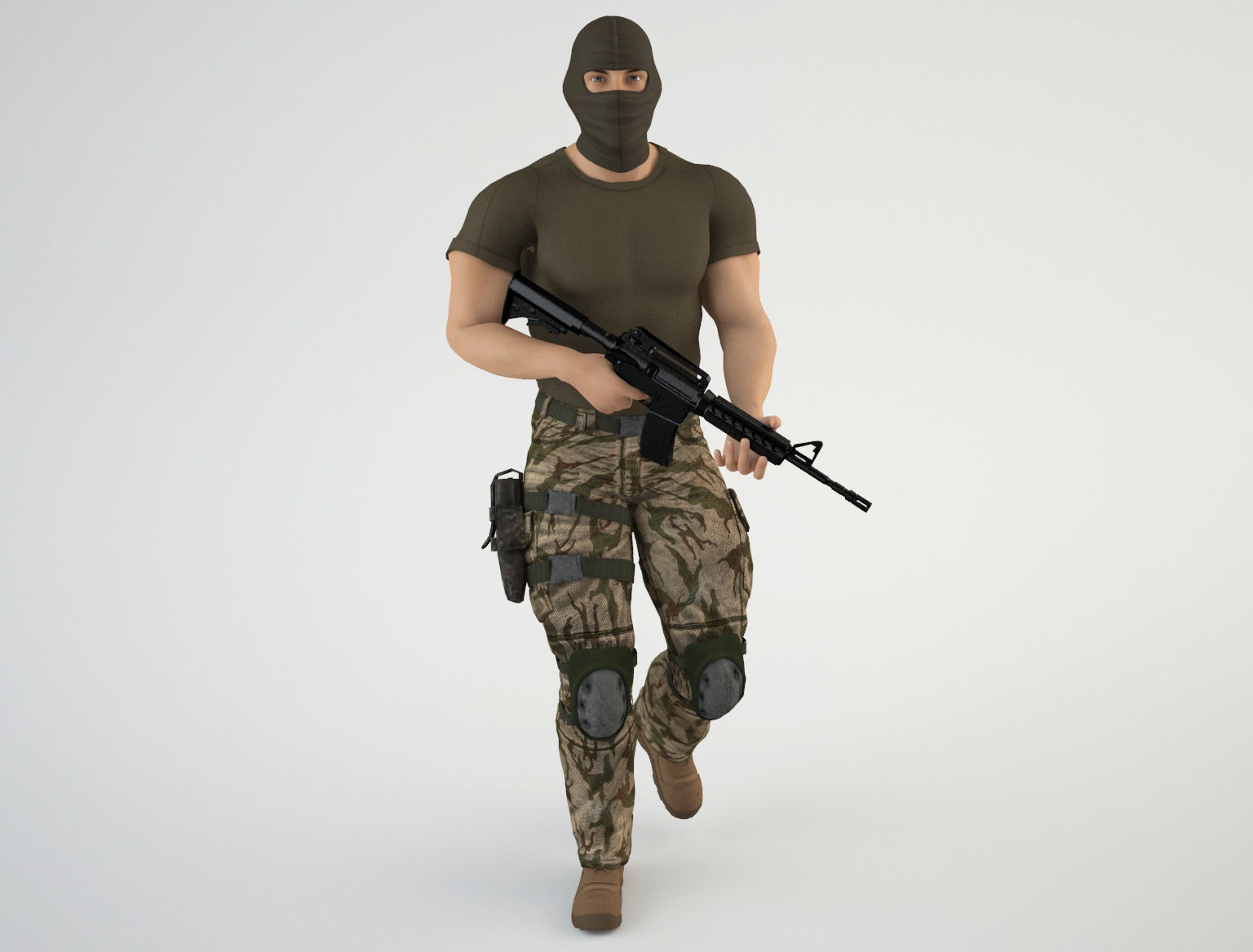 Mercenary Soldier 1 3D model_10