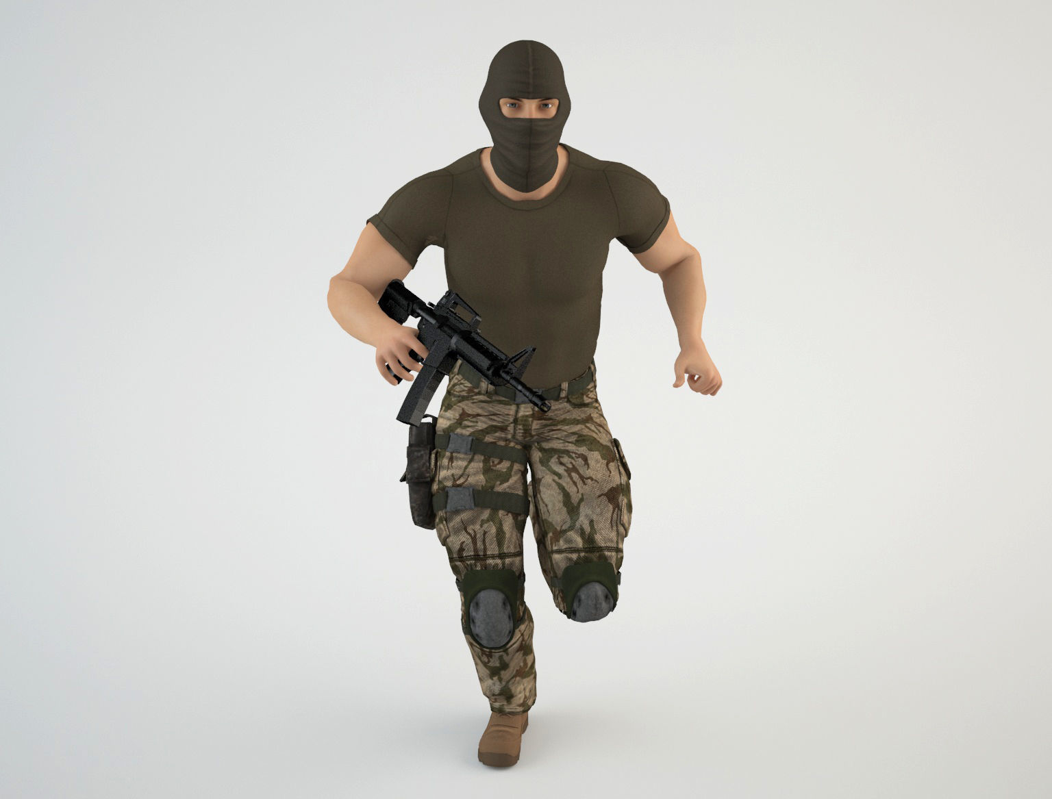 Mercenary Soldier 1 3D model_9