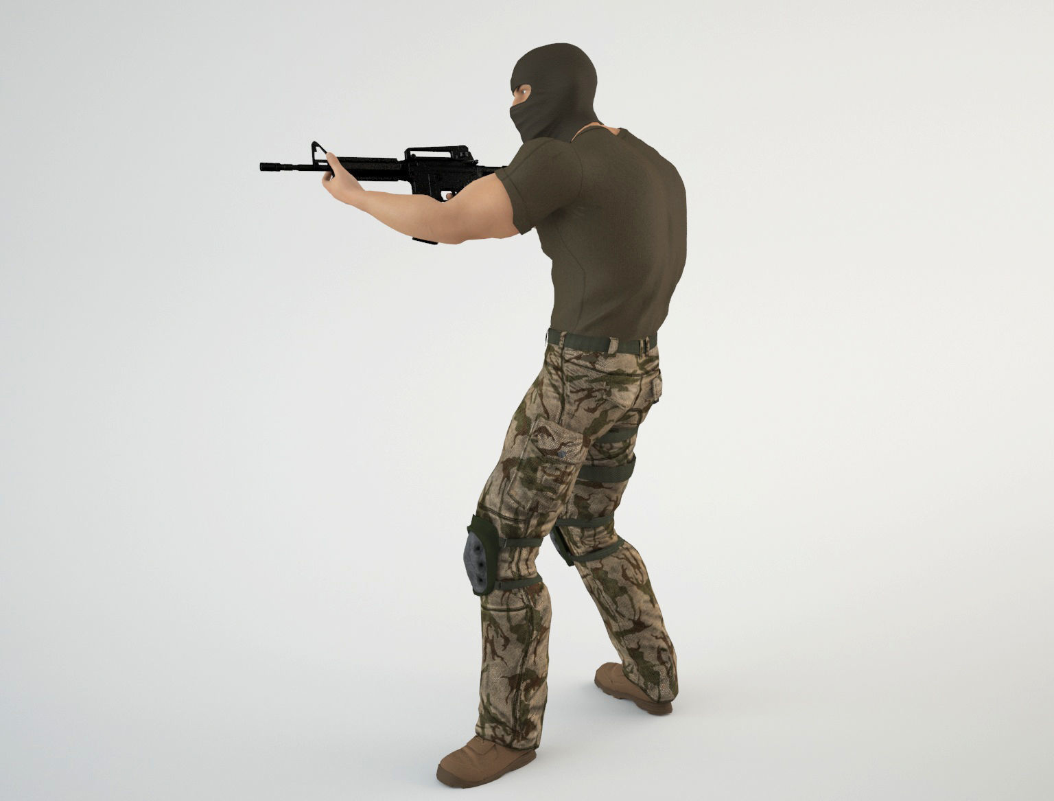 Mercenary Soldier 1 3D model_11