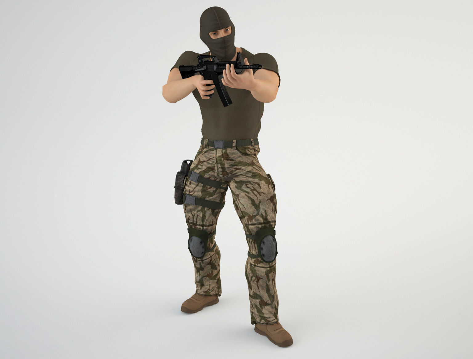 Mercenary Soldier 1 3D model_12